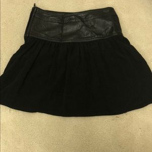 Black mini skirt
